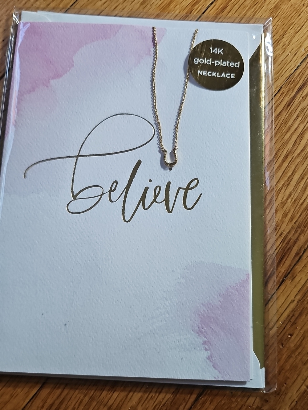 Hallmark Signature 14k Gold Plated Necklace And Greeting Card